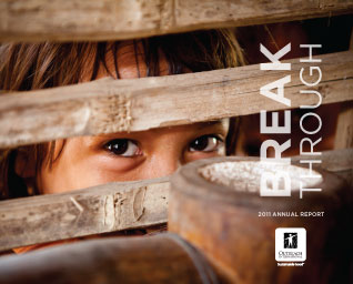 Outreach International annual report design