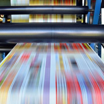 Magazines on printing press